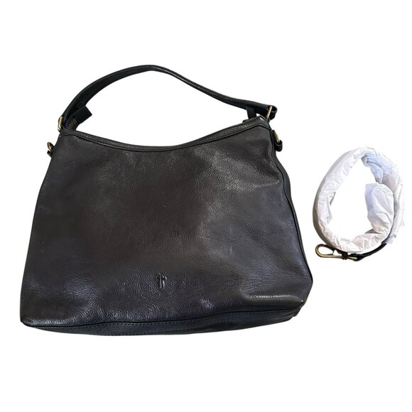 Frye Bag Lily Leather Hobo Bag Black Classic Chic Western Boho Crossbody Slouchy - Picture 1 of 14